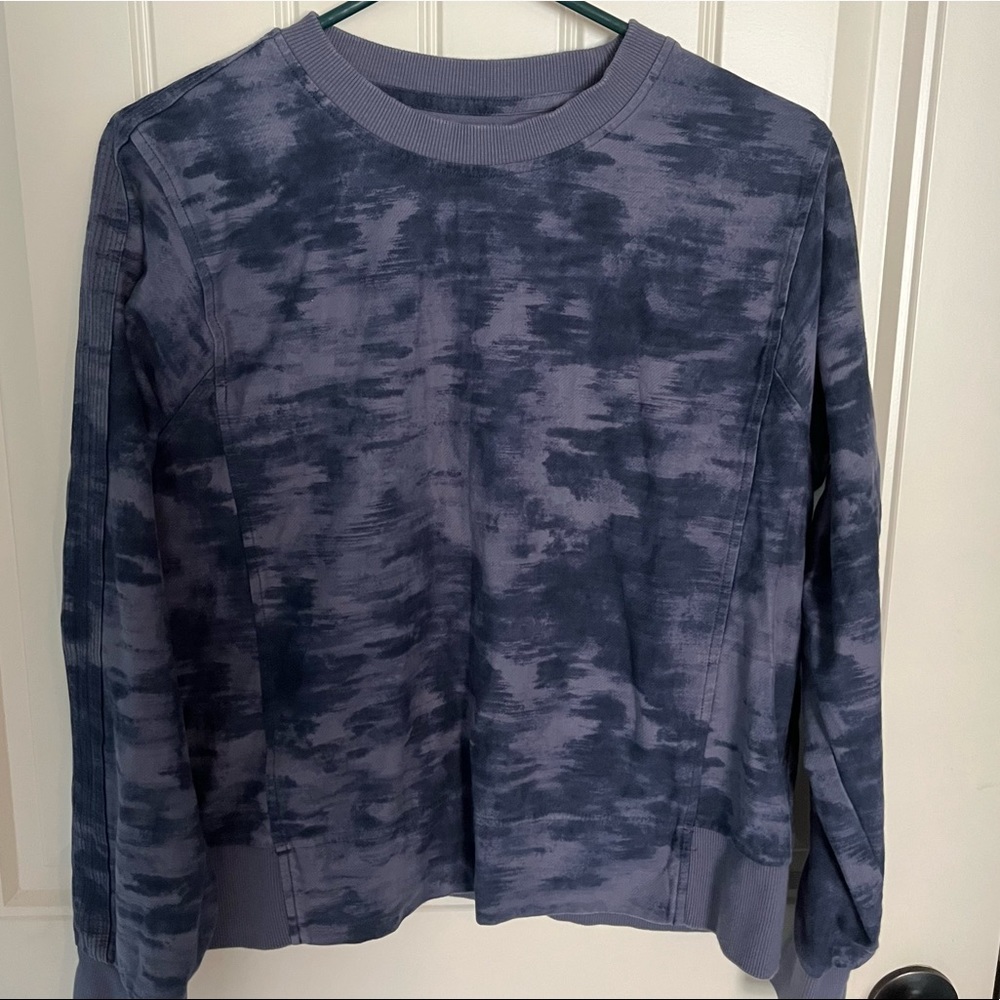 Athleta Blue Cropped Sweatshirt Size M